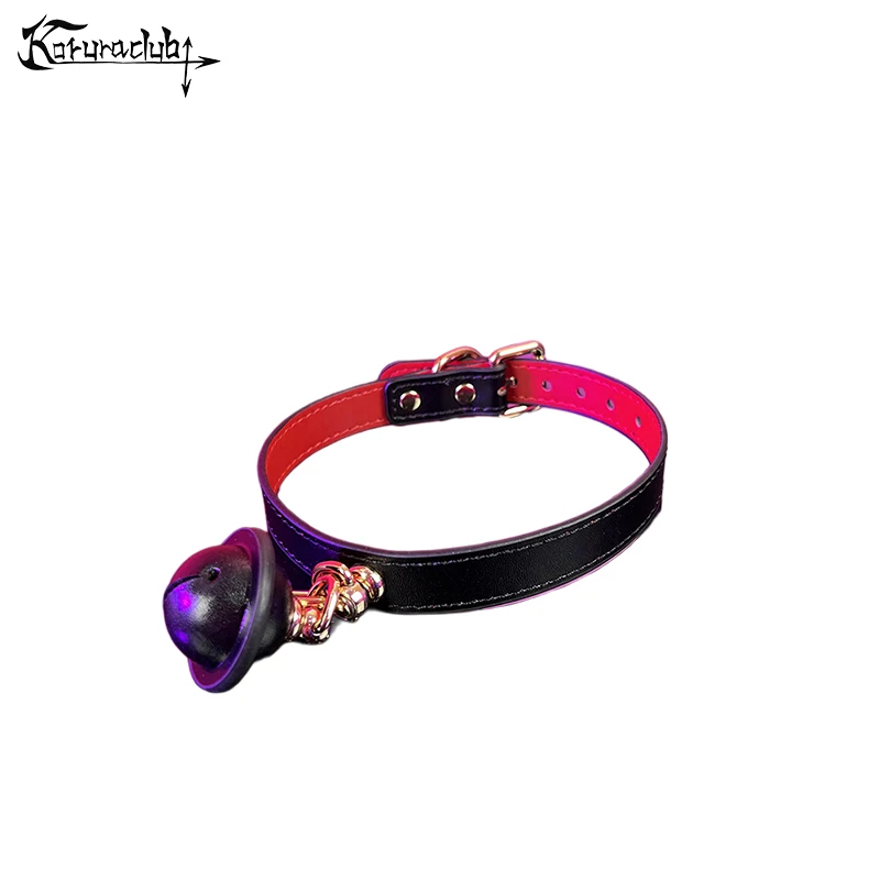 Halloween goth metal bell collar women punk Y2K body jewelry leash - Image 2